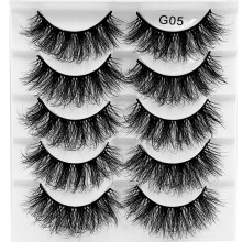 Namzi-b10 Paar flauschige Nerzwimpern für einen natürlichen Look, 8D Volumen, 18 mm, künstliche Wimpern, G05