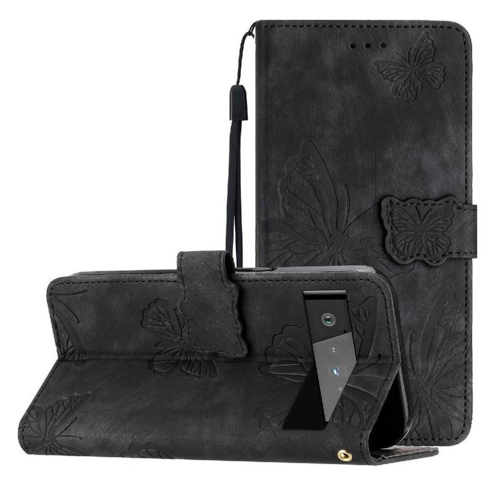 Flip Case For Google Pixel 6 Pro Magnetic Closure Pu Leather Wallet Butterfly Card Slots Holder 9048212665953