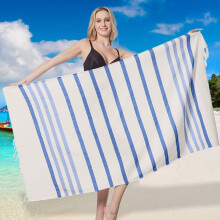 Realhomelove tyrkisk håndklæde bomuldsstribede strandhåndklæder oversized 40x71, strandhåndklæder til voksne, blødt, holdbart, absorberende,
