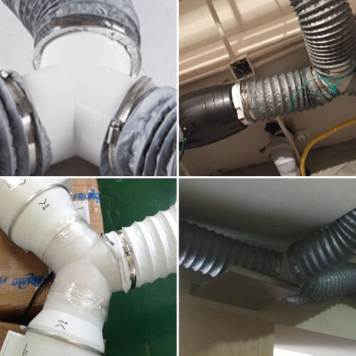 Runde systemventilationsrørforbindelser Adapter T/Y-stykke Reduktionsholder 2