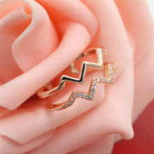 Anello RSAMD925 placcato oro rosa, nuovo, da donna/uomo, regalo alla moda, taglia aperta H27