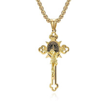 Collana in acciaio inossidabile con croci e ciondolo a forma di croce, gioielli da uomo, gadget per la casa in offerta.