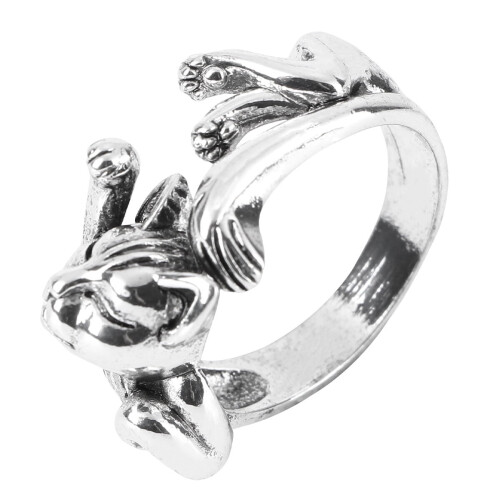 Guangmc Vintage Cat Open Ring Δήλωση Band για Γυναίκες Άνδρες 2