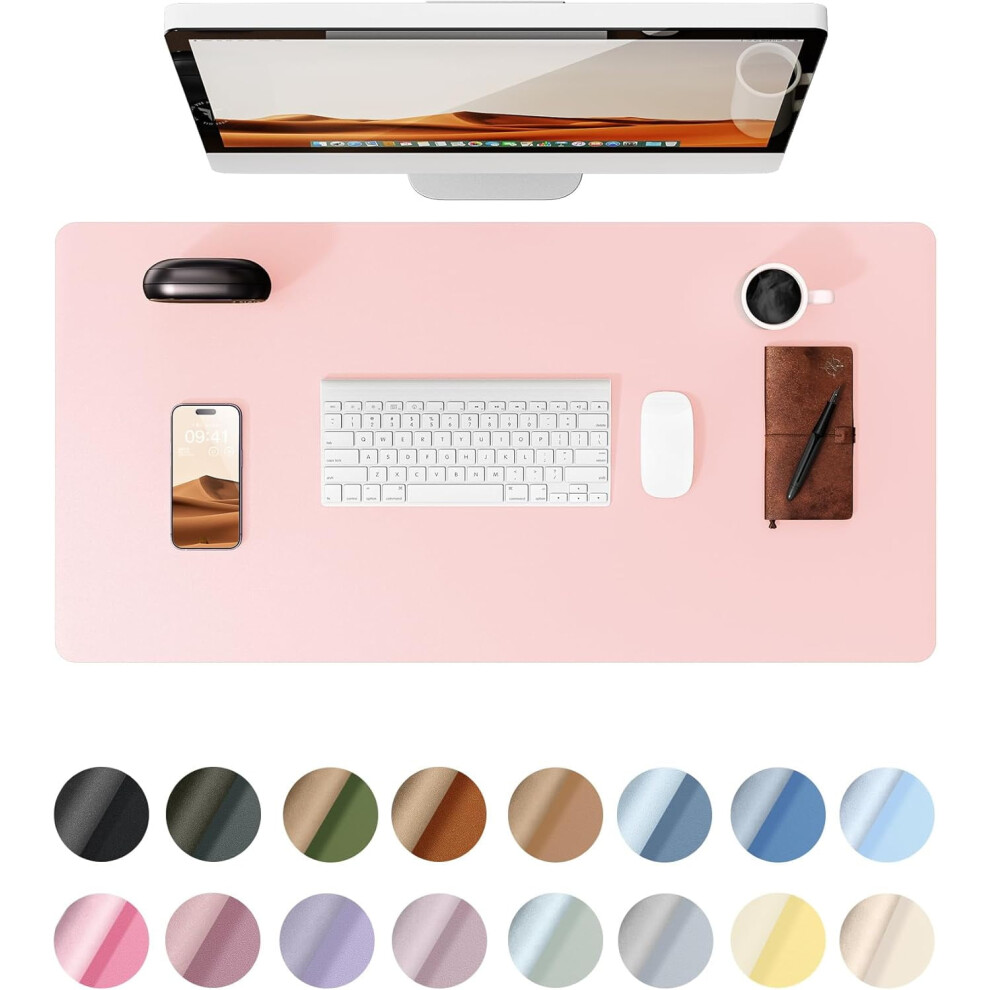 Leather Desk Pad Protector, Large Non-Slip Pu Leather Desk Mat, Waterproof Writing Pad For Office & Home, 23.6" X 13.8" 9048212722762