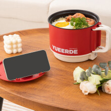 Cuiseur à riz miniature Konghyp - Fondue électrique - Mini marmite à ramen portable, pour cuire à la vapeur, faire sauter, préparer du porridge