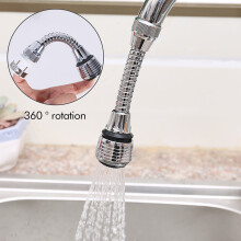 Robinet d'évier Xubond, douchette flexible, rallonge d'évier de cuisine à 360 en ABS poli pour robinet d'eau chaude et froide, argent, outils