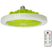 Ventilator de tavan Qtmnekly E27 cu lumină și telecomandă, ventilator inteligent cu lumină, ventilator de iluminat, lampă cu ventilator de tavan