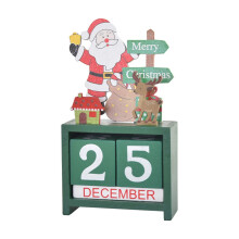 Decorațiuni de Crăciun, calendar din lemn, ornamente, cadouri de Crăciun, om de zăpadă, mini masă desktop