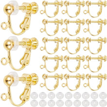 36 phíosa gearrthóg cluaise scriú práis le 36 phíosa ceap cluaise silicone órga 18x14x3mm poll: 1.6mm