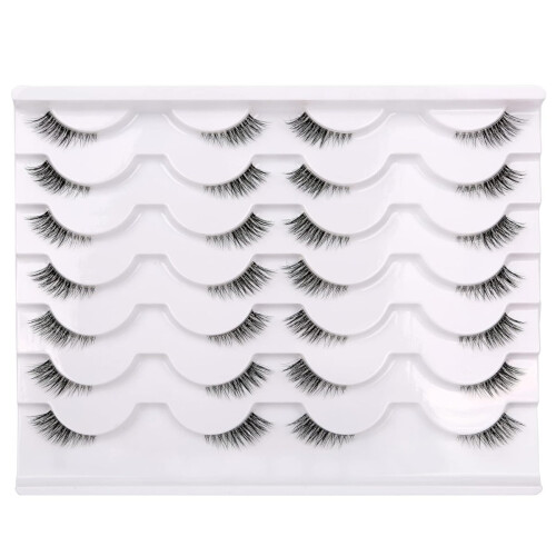 Ψεύτικες βλεφαρίδες Changmaius Fluffy Cat Eye Look 8D Σταυρωτές, Φυσικές Ψεύτικες Βλεφαρίδες
