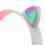 Παιδικά ακουστικά, ασύρματα Bluetooth Over-Ear για γάτες με φώτα LED, μωβ & ανοιχτό μπλε, 6