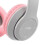 Παιδικά ακουστικά, ασύρματα Bluetooth Over-Ear για γάτες με φώτα LED, μωβ & ανοιχτό μπλε, 7