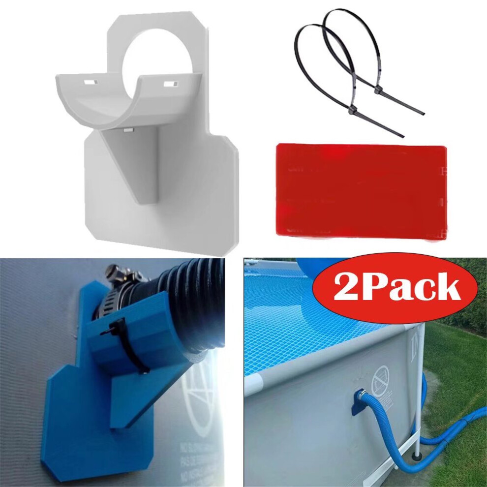 2Pcs Swimming Pool Pipe Holder Swimming Pool Pipe Brackets Hose Support Pool Hose Holder Grey 9048212998457