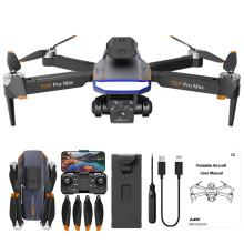 Brushless Motor Drone with 3 Cameras, FPV RC Quadcopter for Kids & Beginners, Wind Resistance, Headless Mode, Gesture Control – Compatible with USB