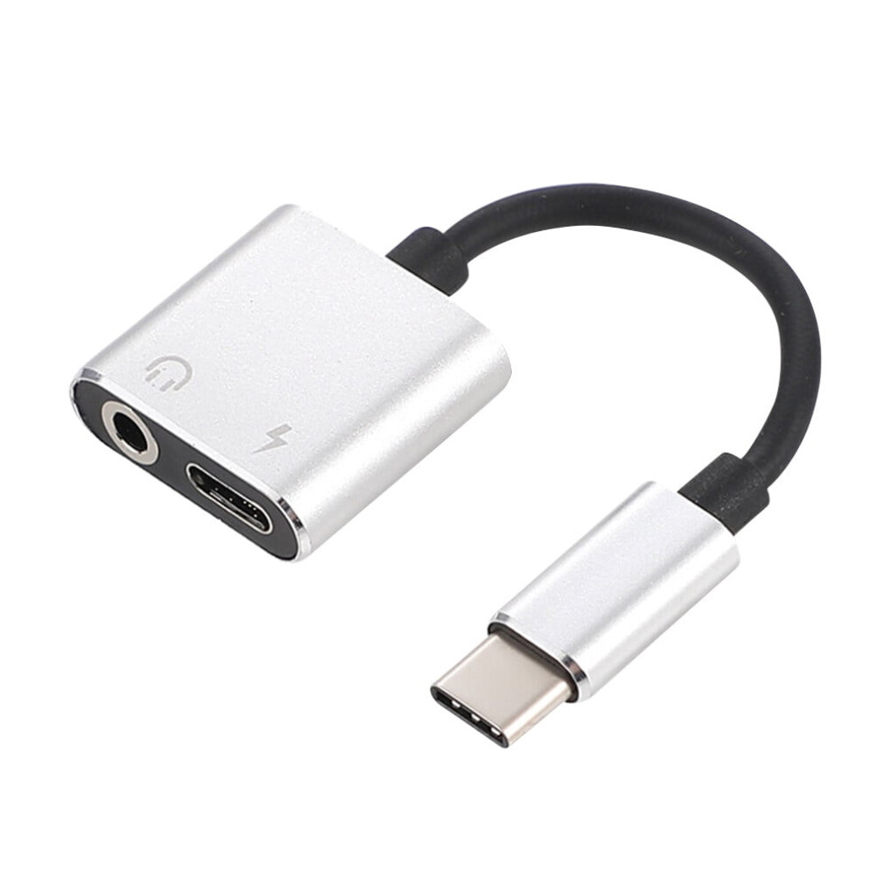 Usb-C To 3.5Mm Adapter Cable, 2-In-1 Stereo Audio & Charging For Compatible With Pixel 2/2 Xl/ Htc U11/Pro - Silver 9322103563871