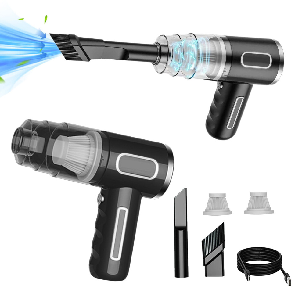Kayannuo 5000Pa Car Vacuum Cleaner, Handheld Wireless 2-In-1 Portable Vacuum & Blower For Car Home Interior, Black 9322103566650