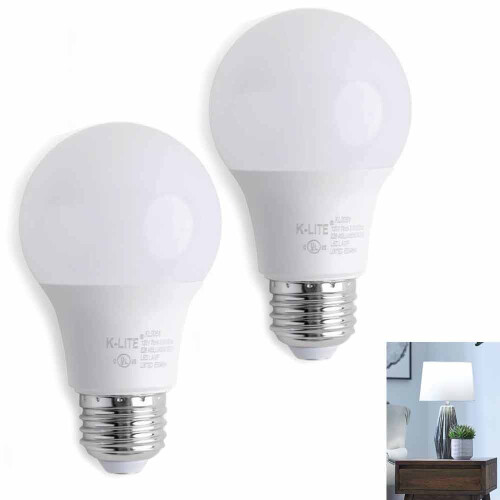 Λαμπτήρες LED 2 τεμαχίων 9W60W Λευκοί A19 Λαμπτήρες 800Lumens Εξοικονόμηση ενέργειας