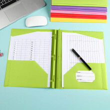 Cartelle in plastica resistente SNGMN formato lettera con tasche per documenti d'ufficio e scolastici (verdi)