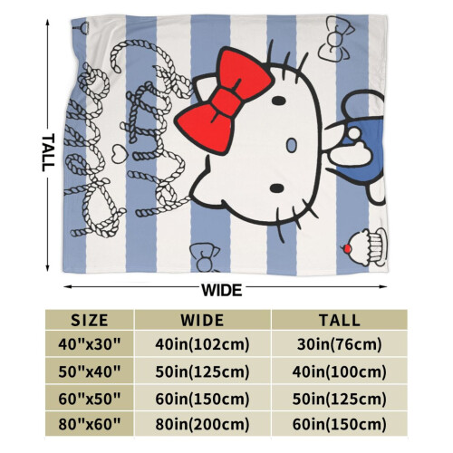 Manta Hello Kitty em flanela de lã, super macia, aconchegante e quente, ideal para sofá, sala de estar e quarto - 80 x 60 polegadas - Estilo 49 2