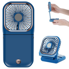 Tragbarer Mini-Handventilator mit Trageschlaufe, 3000-mAh-Akku, 3 Geschwindigkeitsstufen, leichter, faltbarer Ventilator für Büro, Outdoor und