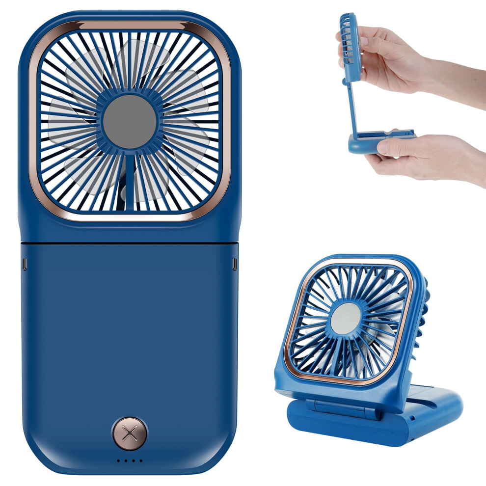 Portable Mini Handheld Fan With Lanyard, 3000Mah Rechargeable, 3 Speeds, Lightweight Foldable Fan For Office, Outdoor, Camping 9322103731157