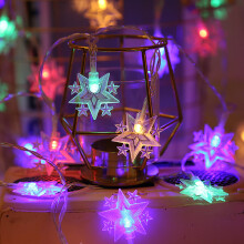Luzes de Natal RnemiTe-amo Star Lights, 6 metros com 40 LEDs, à bateria, para uso interno e externo, piscantes, compatíveis com árvores de Natal,