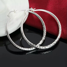 Pendientes de plata RSAMD925, estilo exagerado, nuevos, de 70 mm, con estrellas, para mujer.