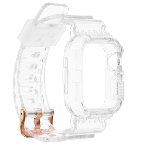 Λουράκι Guangmc για Smartwatch 3/4/5/6 - Μεταλλικό πλαίσιο - Ανδρικό 38/40mm - Ροζ κούμπωμα
