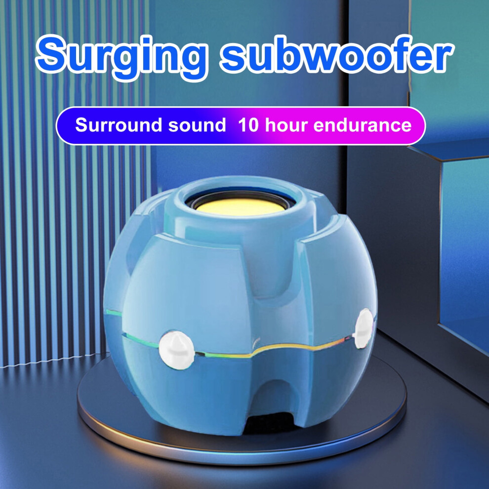 Susuchens Wireless Speaker High Fidelity Noise Cancelling With Ambient Bluetooth-Compatible5.0 Gyro Shape Stereo Speaker For Outdoor Light/Red 9191629658657