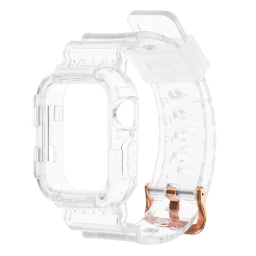 Λουράκι Guangmc για Smartwatch 3/4/5/6 - Μεταλλικό πλαίσιο - Ανδρικό 38/40mm - Ροζ κούμπωμα 2