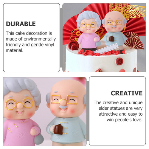 Baking Cake Decoration Car Model Elderly Ornament Top Hat Vinyl 1