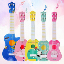 Mini Guitar Ukulele Toy for Kids, 4 Strings Keep Tones, Not Electronic, Educational Musical Instrument for Beginner Children, Compatible with School