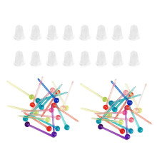 Earring Ear Clear Posts Retainer Invisible Studs Stud Earrings Plastic Blank Rubber Pin Tragus Hole Stoppers Nose Bone