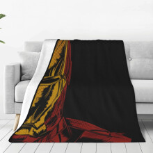 Couverture Iron Man, motif anime mignon, en flanelle ultra douce, légère et confortable, idéale pour décorer un lit ou un canapé, 152 x 127 cm,