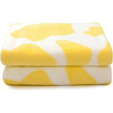 Yellow Fleece Blanket Lightweight Soft Throw Blanket for Couch Sofa Bed All Seasons 50x60 inches Yellow Gifts for Girls Women Birthday