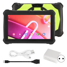 1-Zoll-Android-Tablet, stoßfeste Silikonhülle mit integrierter Standfunktion für bequemes Betrachten, 4 GB RAM, 32 GB Speicher, 1960 x 1080