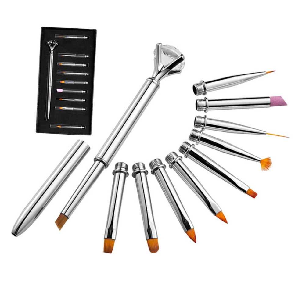 Professional Nail Art Brush Pen Set with Precise Detailing Tip and Long Handle for Salon and Home