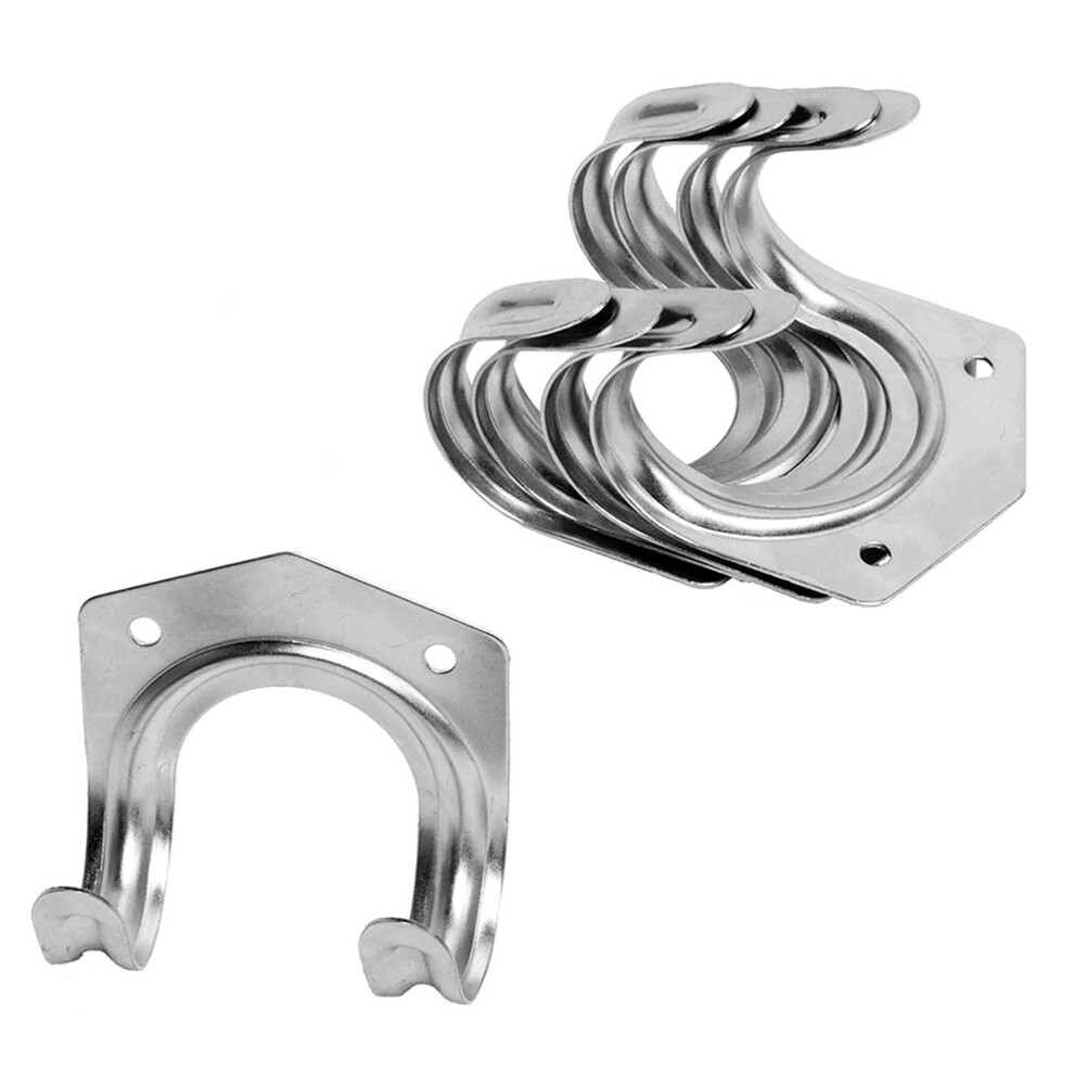 Wideskall Adjustable Utility Storage Hooks, Metal Silver, 2.75''W (5 Pack) 9173940050761