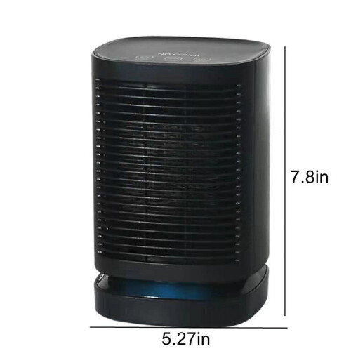 Aquecedor elétrico Fnyoxu para ambientes internos com termostato, 25 cm (10 polegadas), com tecnologia PTC, ideal para quartos, escritórios e uso 2