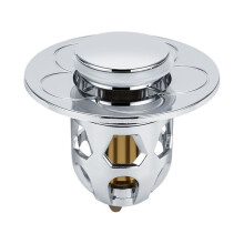 PAVEOS Wasserfilter im Ausverkauf, universeller Waschbecken-Einsatz Bounce - Filter für Badezimmer-Waschbeckenstöpsel, silberfarben