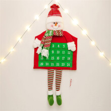Calendário do Advento de Natal Yakbaofuo 2023, Tapeçaria de Parede com Contagem Regressiva de 24 Dias e Bolsos, Decorações de Natal