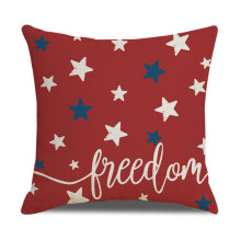 XIUH Hemtextil 4 juli 18x18 tum Självständighetsdagen Dekoration med 4 örngott Set Amerikansk Patriotisk Design Hem Bäddsoffa (C)