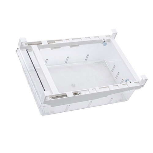 1 st. transparent PET-kylskåpslåda, utdragbar låda (beige) 2