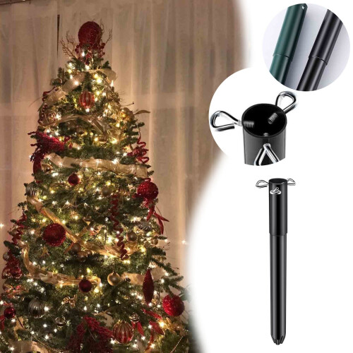 Extensor de altura para árvore de Natal, compatível com bases de 1,27 a 3,17 cm (0,5 a 1,25 polegadas) e com a maioria das árvores. Inclui 3 1
