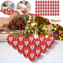 50 unidades de bonecos de Papai Noel em copos, novidade natalina.
