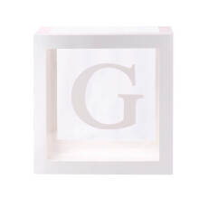 PAVEOS Gereedschap en Huisverbetering Opruiming Letters a-Z Transparante Cadeauverpakkingen Kinderverjaardag Kinderdecoratie Wit-h