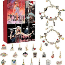 2024Advent Calendar Bracelet - 24Days Countdown Advent Calendar Taylor Swift Swiftie DIY Jewelry Creative Gift BD A