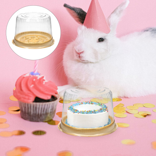Κουτιά για Cupcakes20 τεμάχια κουτί κέικ σε σχήμα θόλου, διαφανές δοχείο για πάρτι στο 2