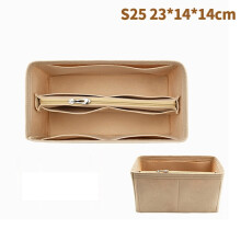 Tasorganizer met vilten inzetstuk 25 30 35 Make-uptasje Khaki Stijl C A