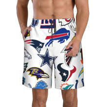 Pantalones casuales de playa para hombre con logo de la Liga Nacional de Fútbol Americano. Manga corta deportiva con logo del equipo de fútbol